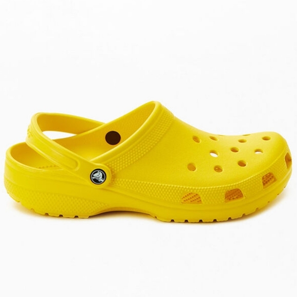 CROCS Shoes - Crocs Classic Lemon Yellow Clogs Garden Slip On Shoes Unisex Men 6 Women 8